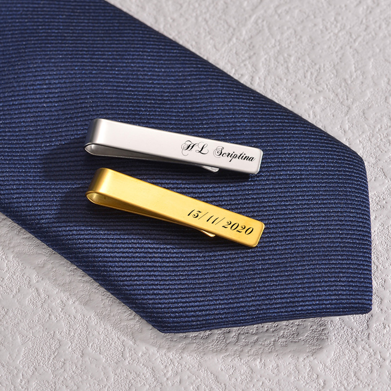 Stainless Steel Engraved Name  - Tie Bar Set Gift avis et prix