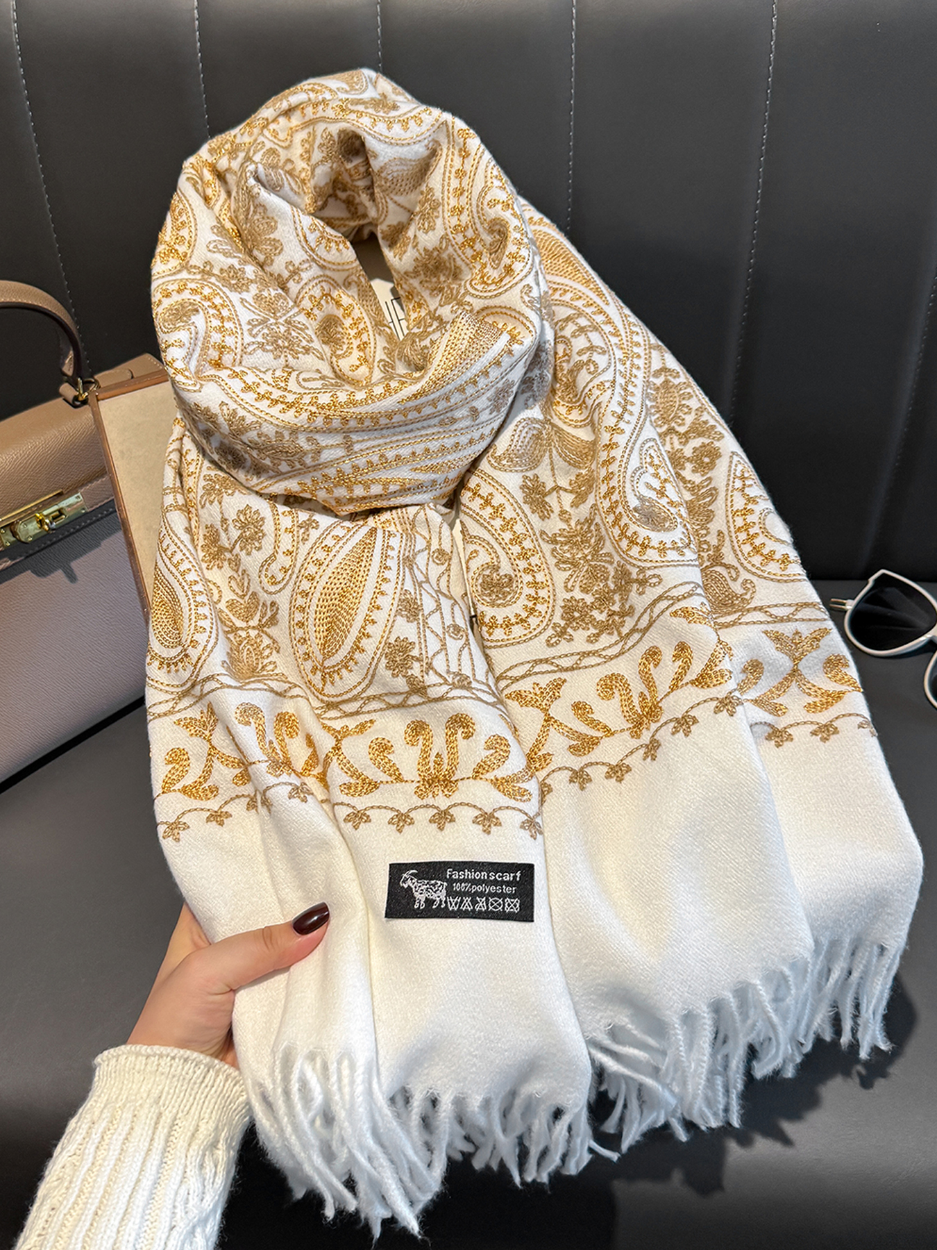 Luxury Thick Warm Paisley Pash - Woven Scarf Blanket avis et prix