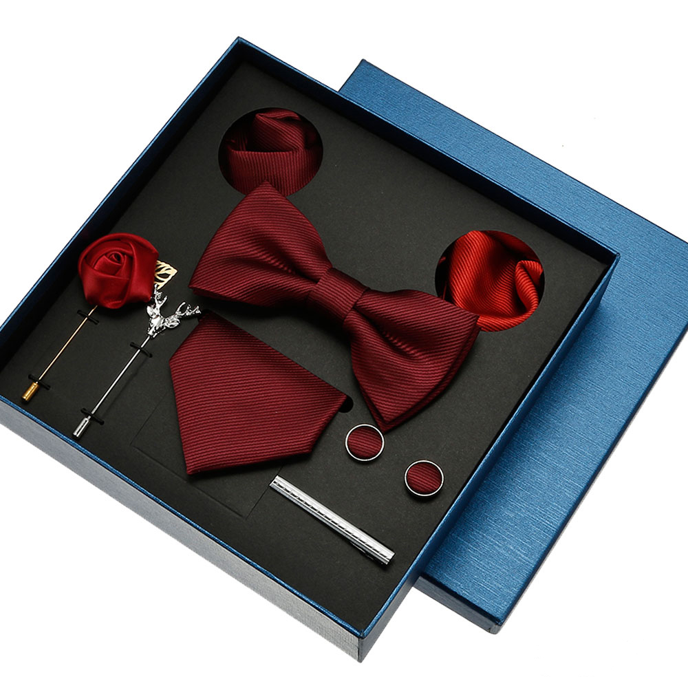 Red Blue Black Classic Tie For - Pocket Square Set avis et prix