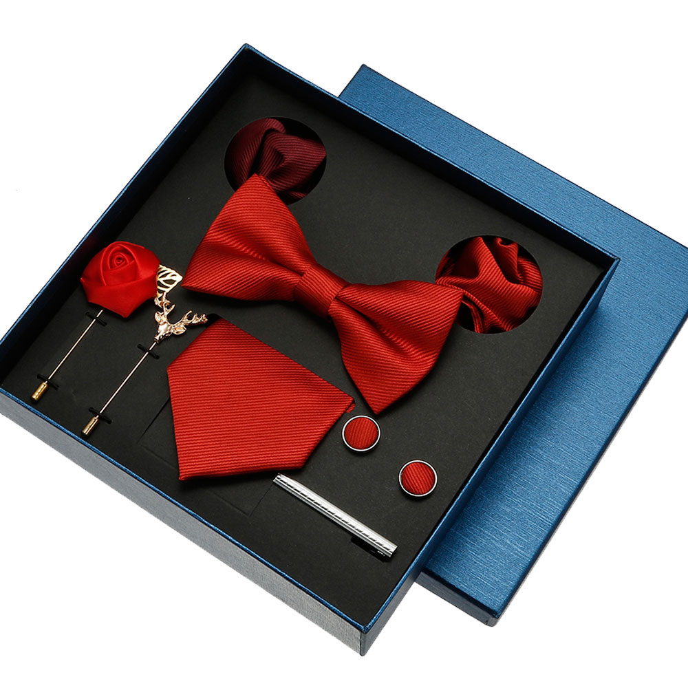 Red Blue Black Classic Tie For - Pocket Square Set avis et prix