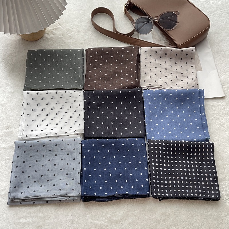 Lady Hair Dot Scarf Female Cot - Bandana Cotton avis et prix