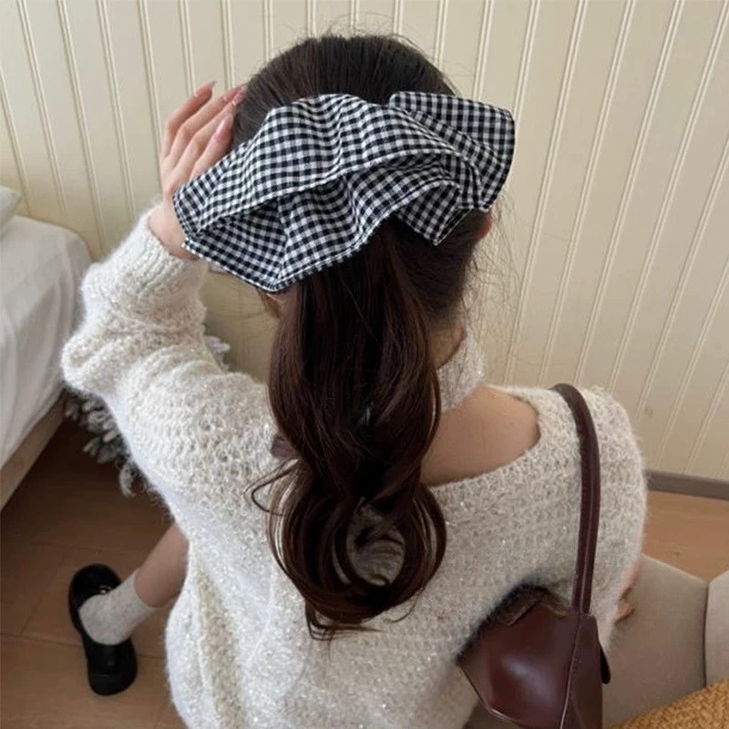 Extra Large Plaid Hair Ties El - Silk Tie Striped avis et prix