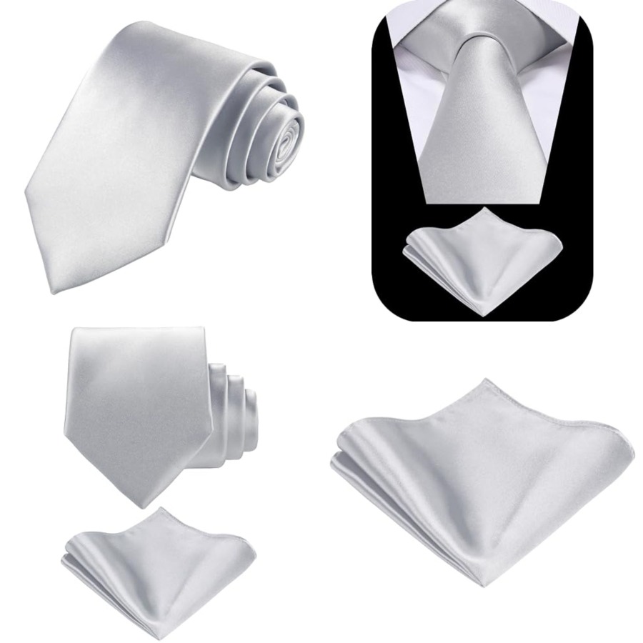Solid Satin Woven dyed Color F - Pocket Square Set avis et prix