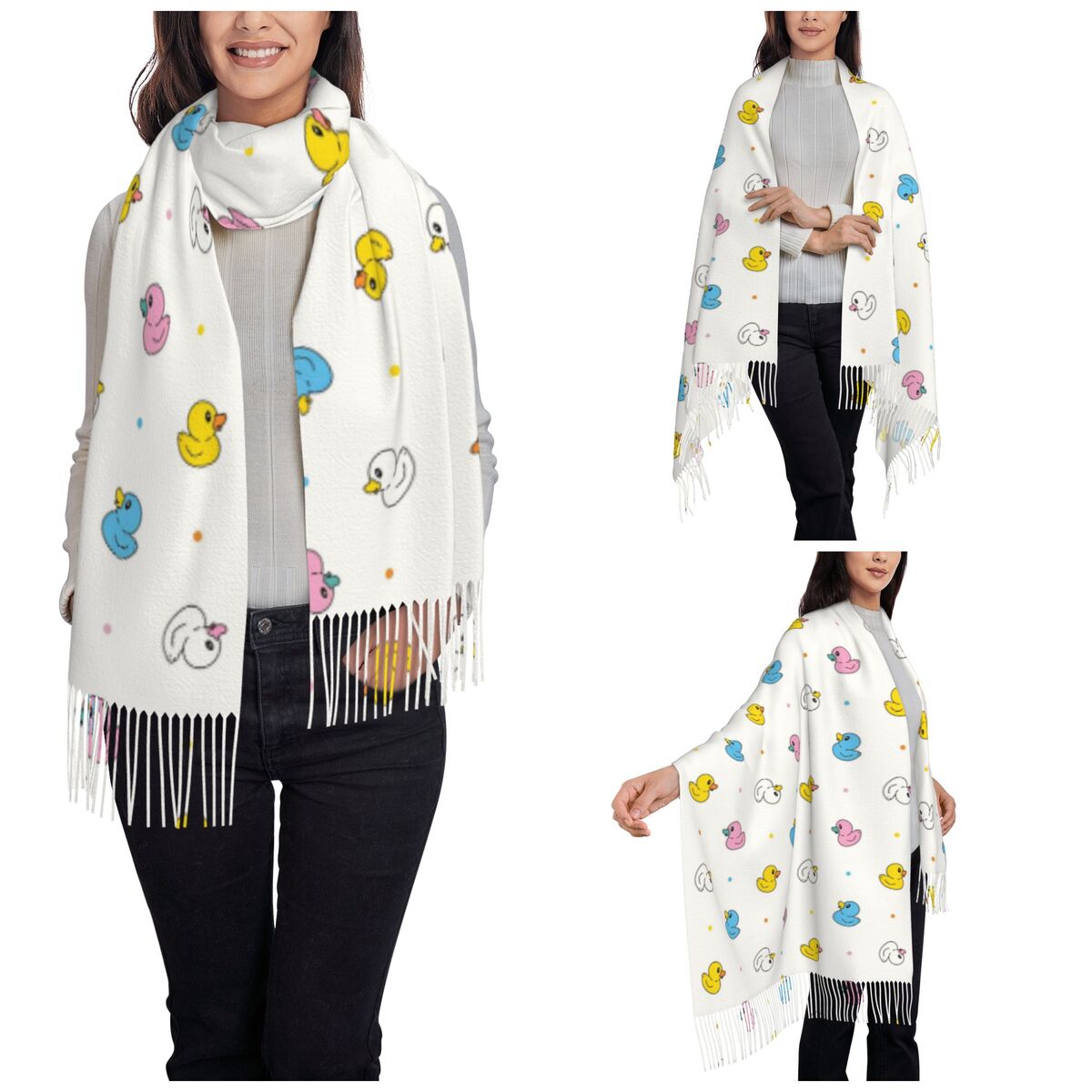 Women's Scarf with Tassel Cute - Pashmina Wrap Large avis et prix