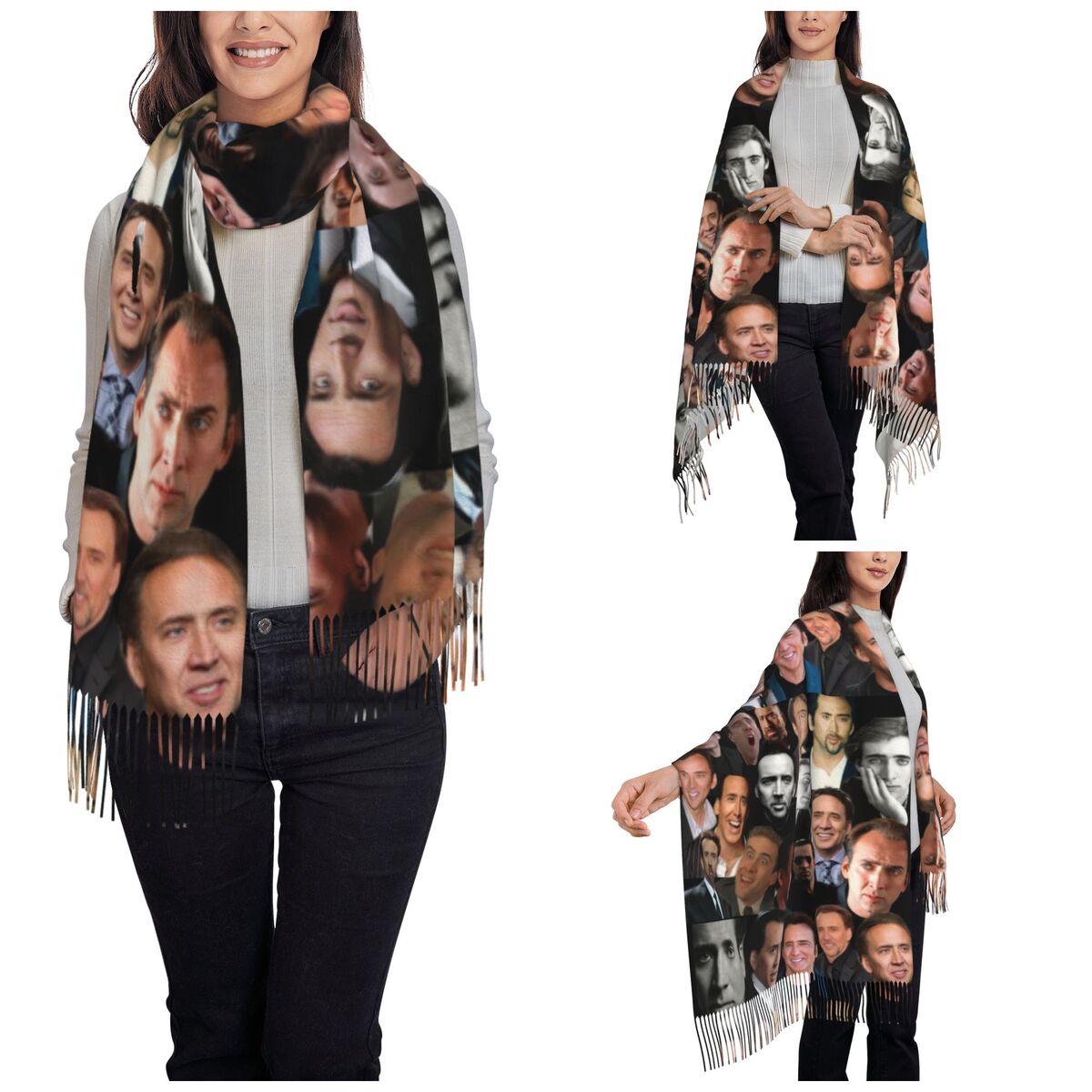 Nicolas Cage Colllage Shawl Wr - Pashmina Wrap Large avis et prix