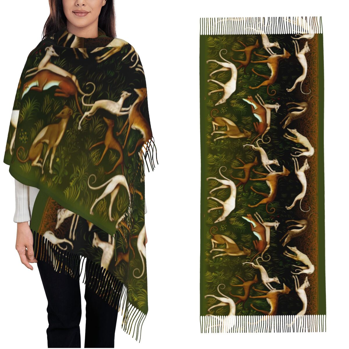 Greyhounds Shawl Wrap Women Wi - Pashmina Wrap Large avis et prix