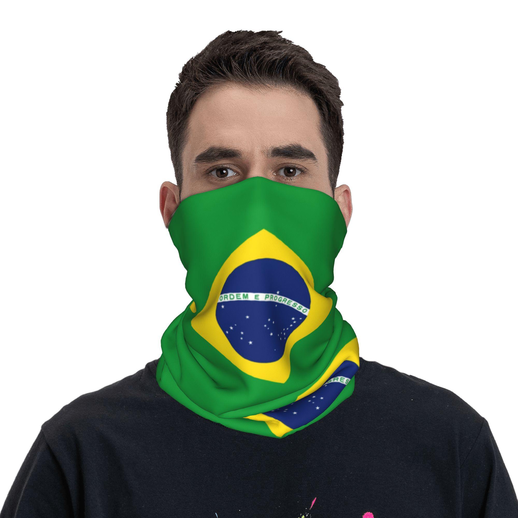 Custom Brazil Flag Bandana Nec - Neck Warmer Tube avis et prix