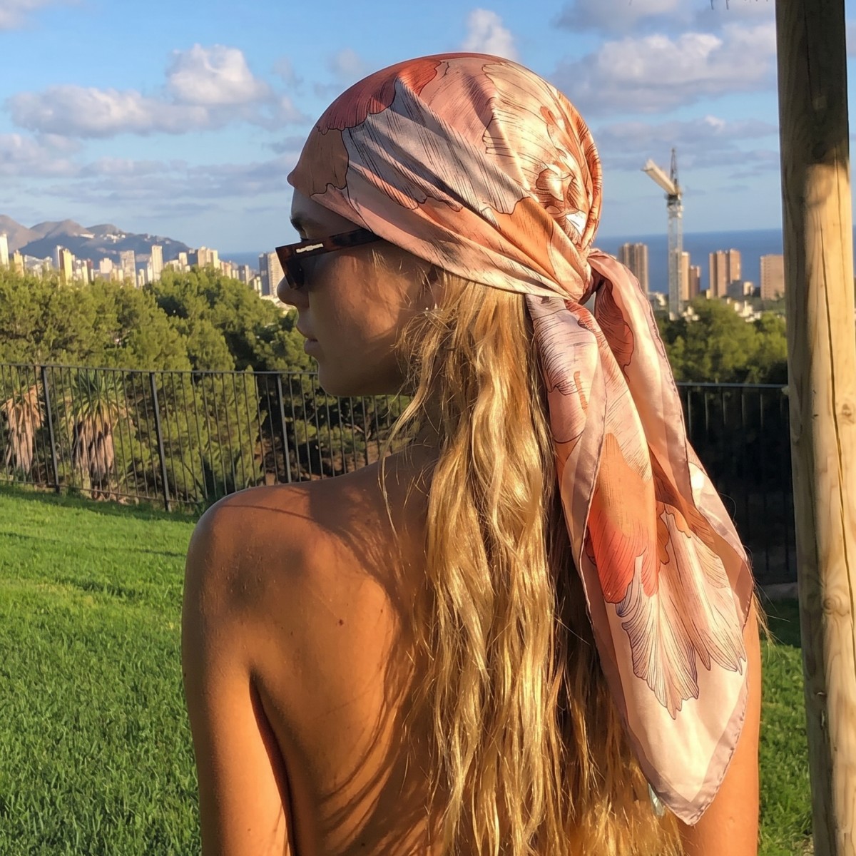 Women Silk Square Scarf Lady B - Pashmina Wrap Large avis et prix