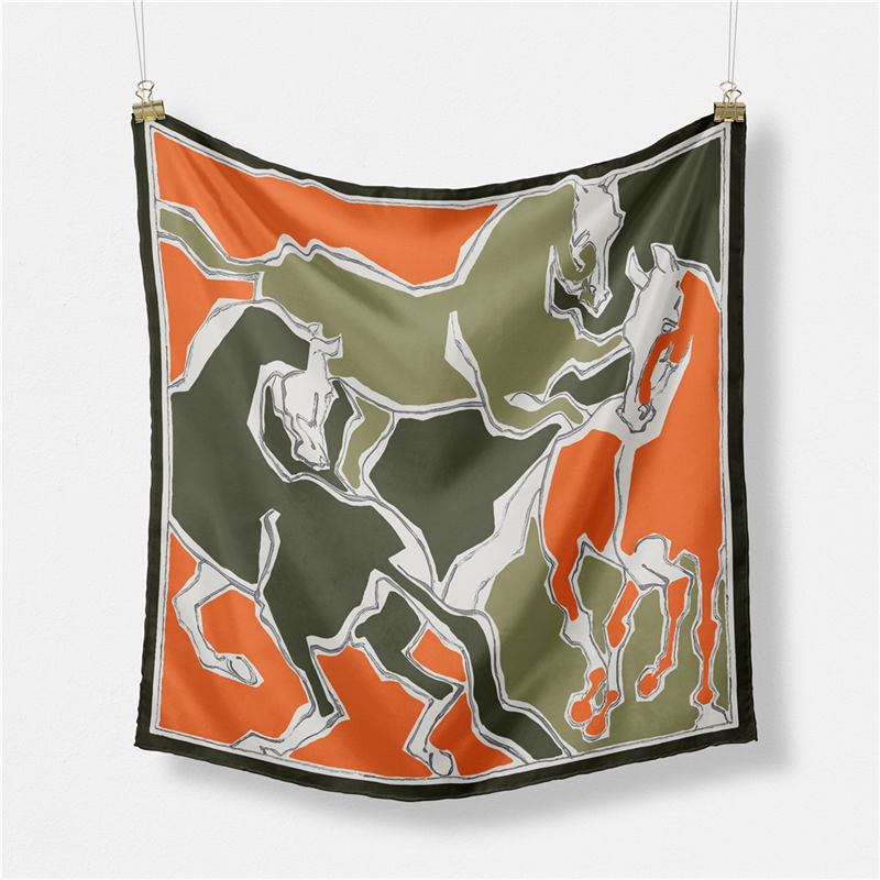 Twill Silk Scarf Woman Three H - Scarf Silk Square avis et prix