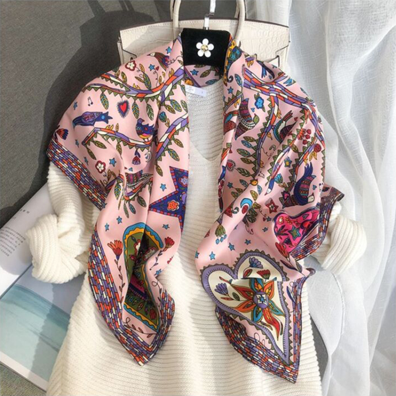 2024 90*90cm Square Scarf Twil - Bandana Cotton avis et prix