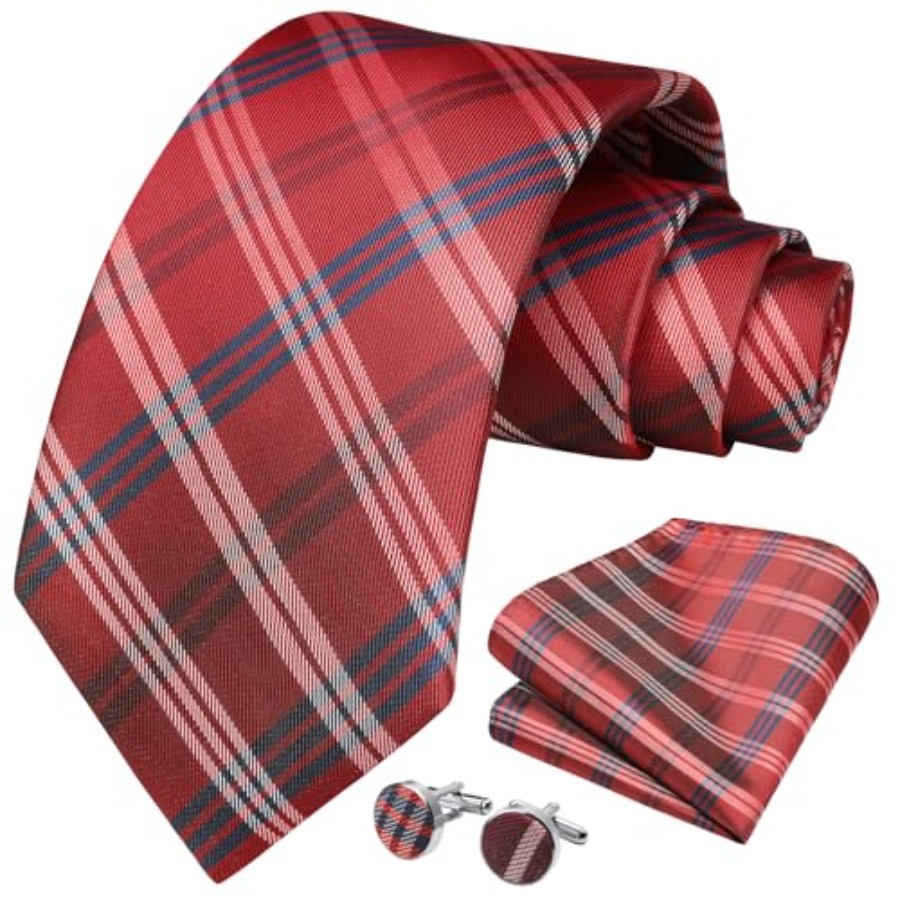 Mens Ties Set Stripe Plaid Tie - Silk Tie Striped avis et prix