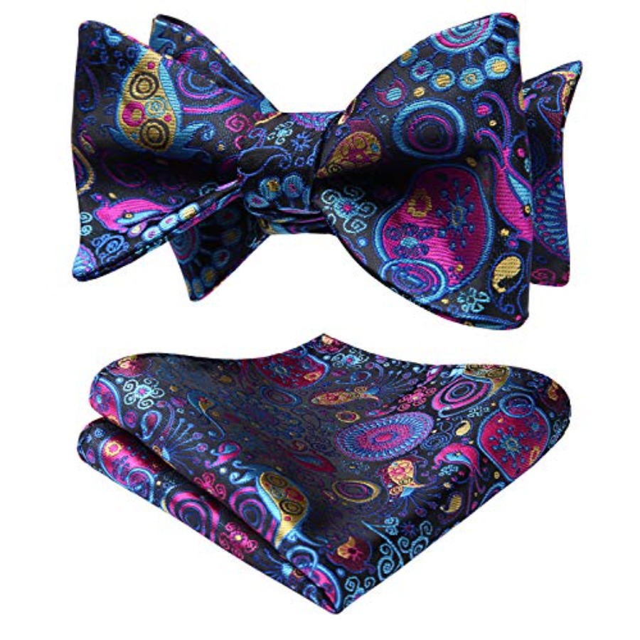 Bow Ties for Men Floral Bowtie - Pocket Square Set avis et prix