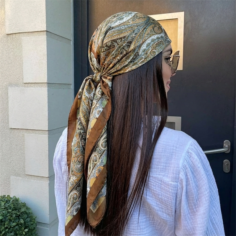 Women Spring Summer Square Sca - Silk Neck Scarf avis et prix