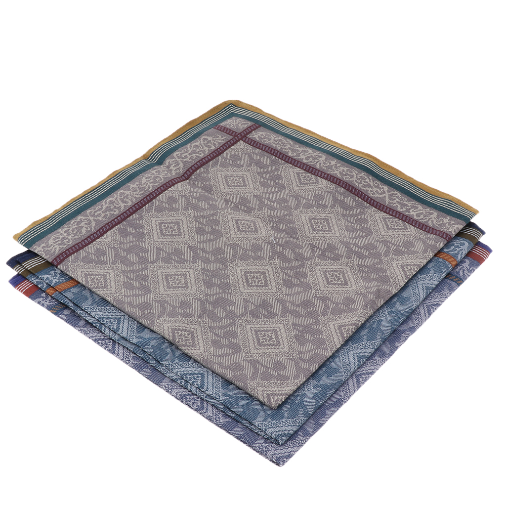 3pcs Classic Mens Plaid Handke - Handkerchief Cotton Men avis et prix