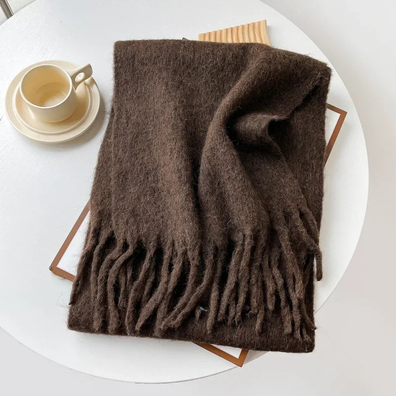 Scarf Lady Autumn Winter Solid - Muffler Men Wool avis et prix