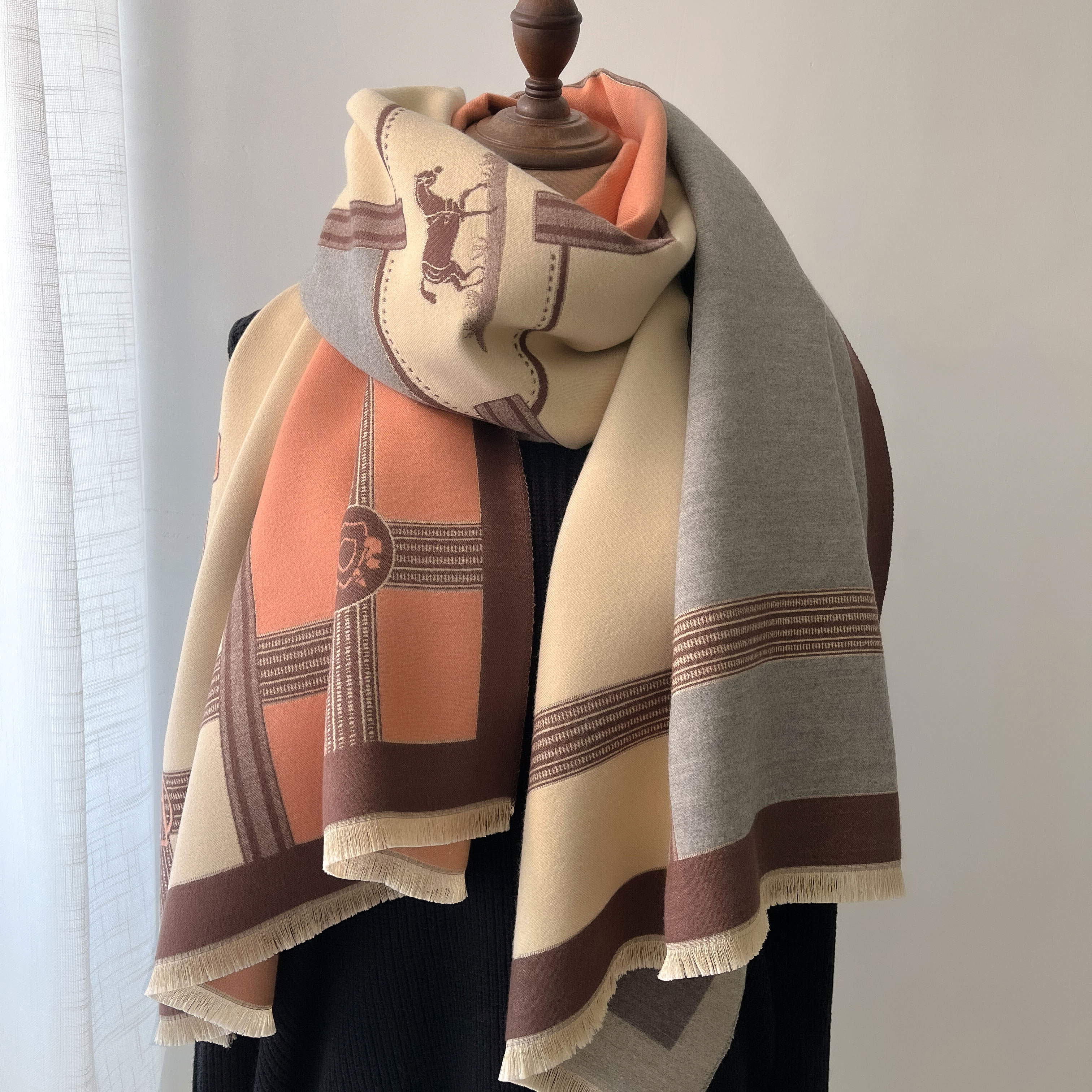 Winter Cashmere Scarf Women Lu - Woven Scarf Blanket avis et prix