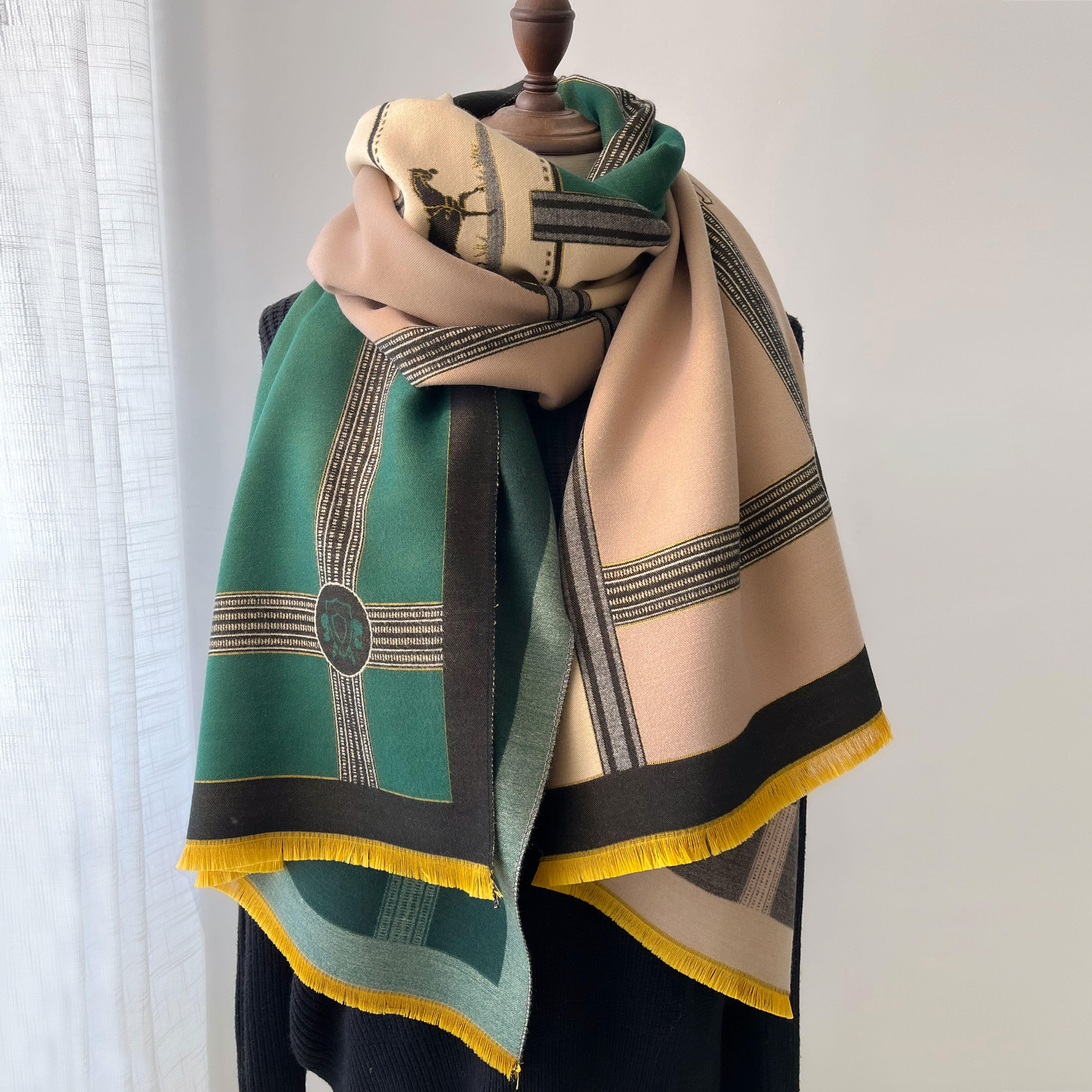 Winter Cashmere Scarf Women Lu - Woven Scarf Blanket avis et prix