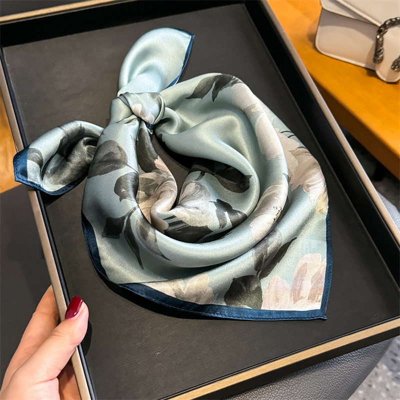 100% Silk Scarf Bandana Women  - Scarf Silk Square avis et prix
