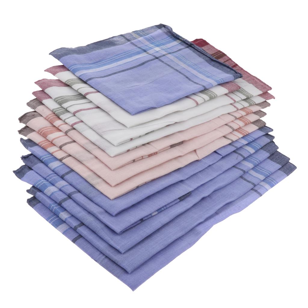 12 Pieces Men Assorted Cotton  - Handkerchief Cotton Men avis et prix