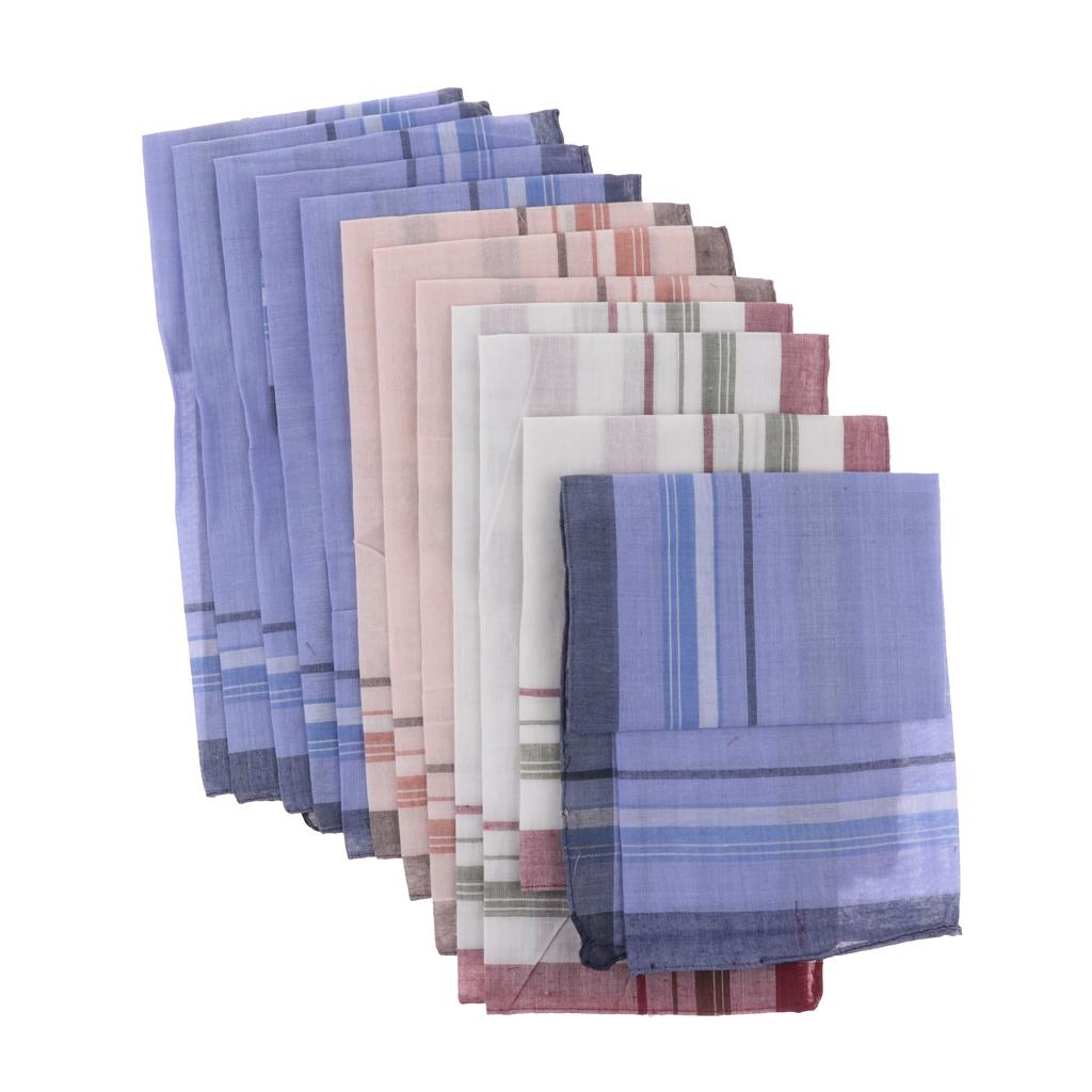 12 Pieces Men Assorted Cotton  - Handkerchief Cotton Men avis et prix