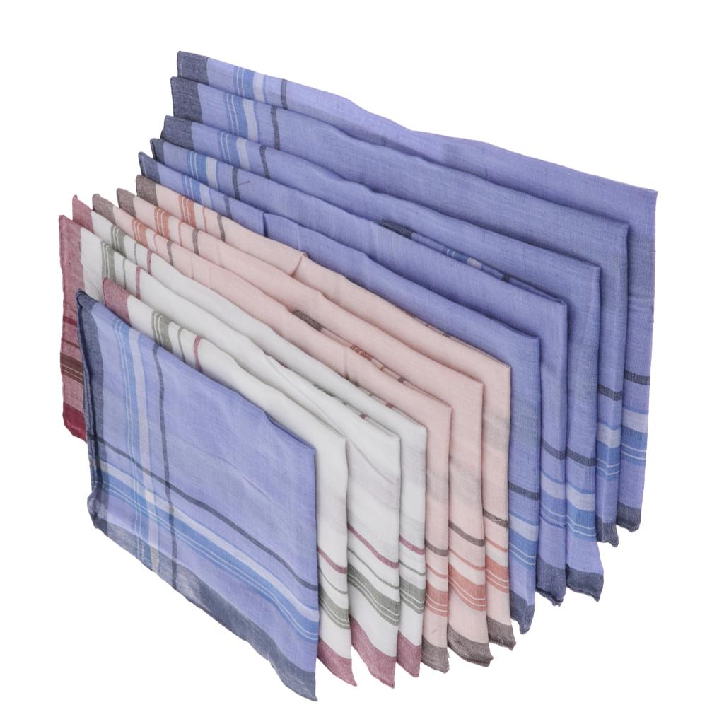 12 Pieces Men Assorted Cotton  - Handkerchief Cotton Men avis et prix