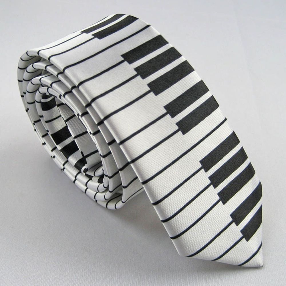 Skinny Piano Black & White Men - Skinny Tie Men avis et prix
