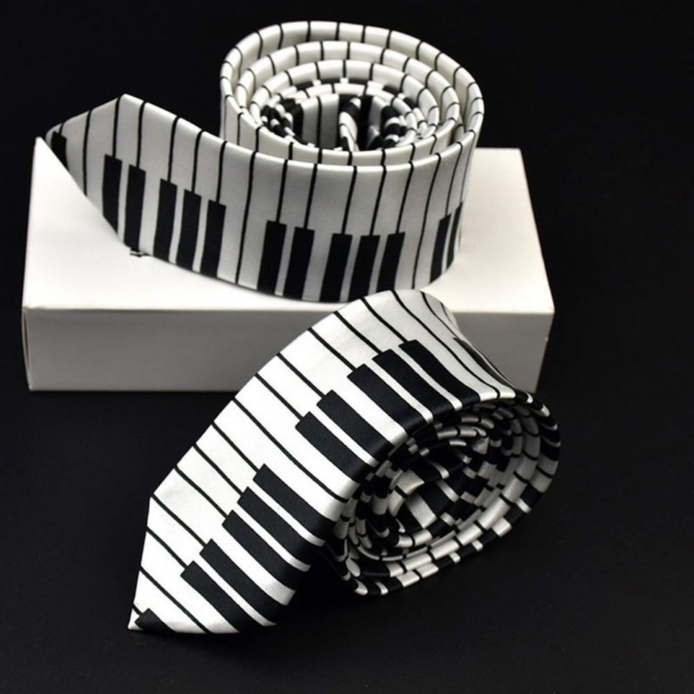Skinny Piano Black & White Men - Skinny Tie Men avis et prix