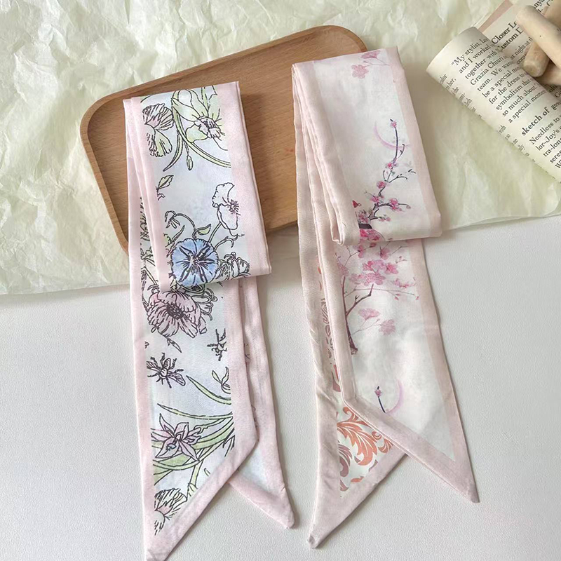 Fashion Women Silk Satin Skinn - Ascot Neck Scarf avis et prix