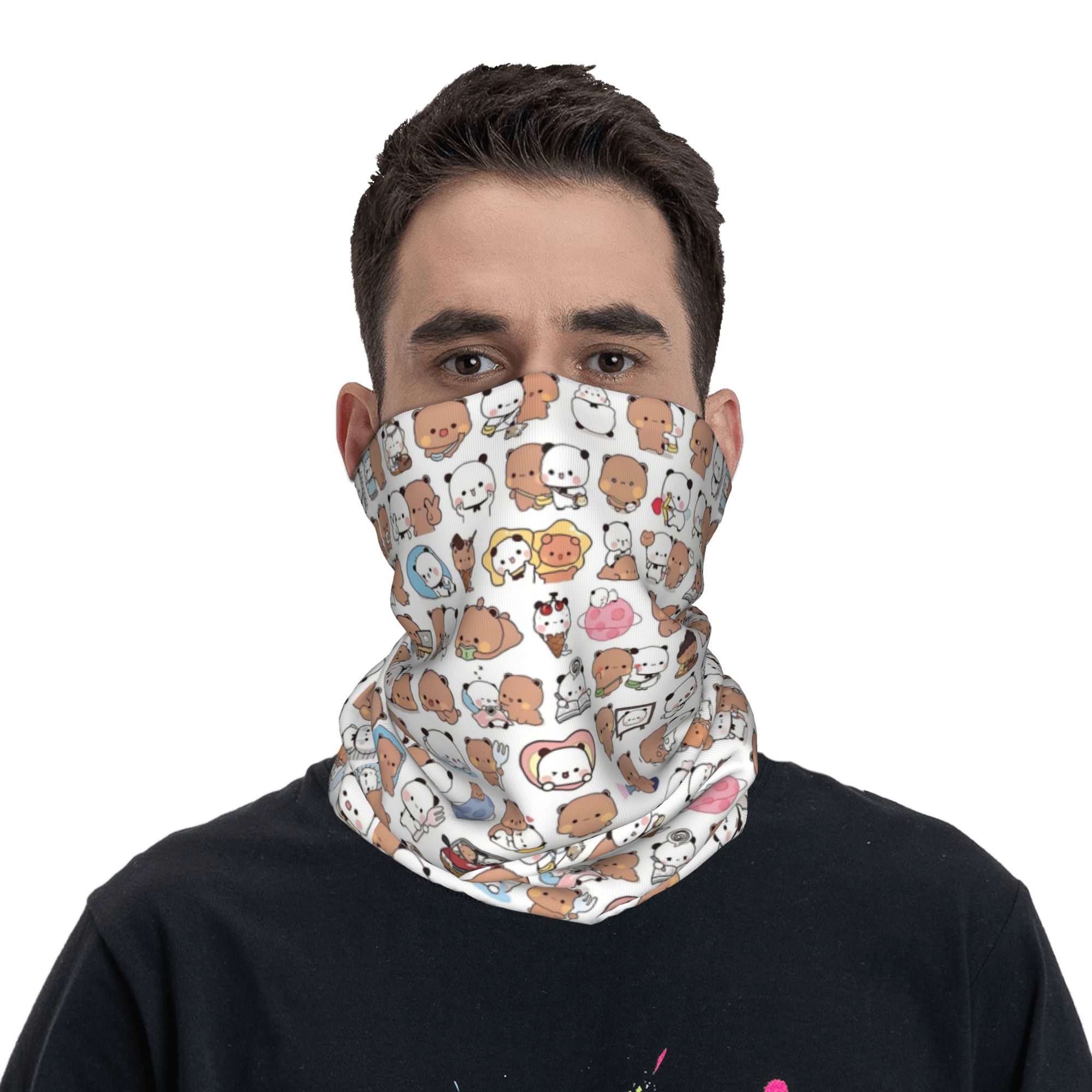 Custom Bear Cartoon Peach And  - Neck Warmer Tube avis et prix