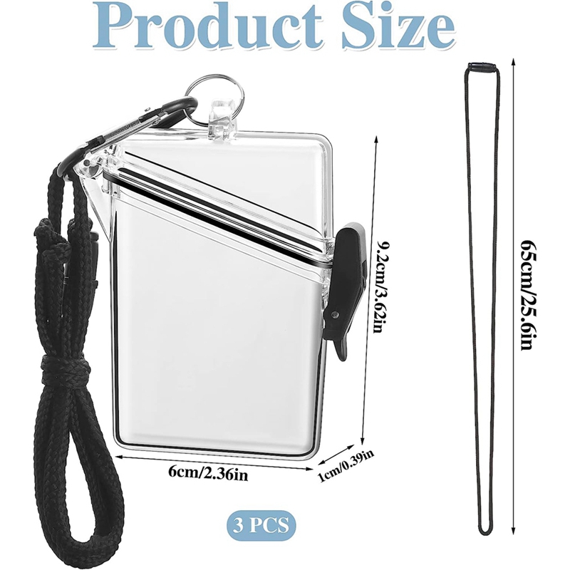 3 Pack Waterproof Id Card Badg - Lanyard Badge Holder avis et prix