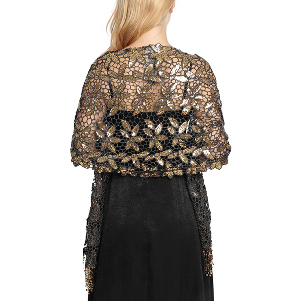 Bridal Wedding Hollow Sequin L - Stole Wedding Shawl avis et prix