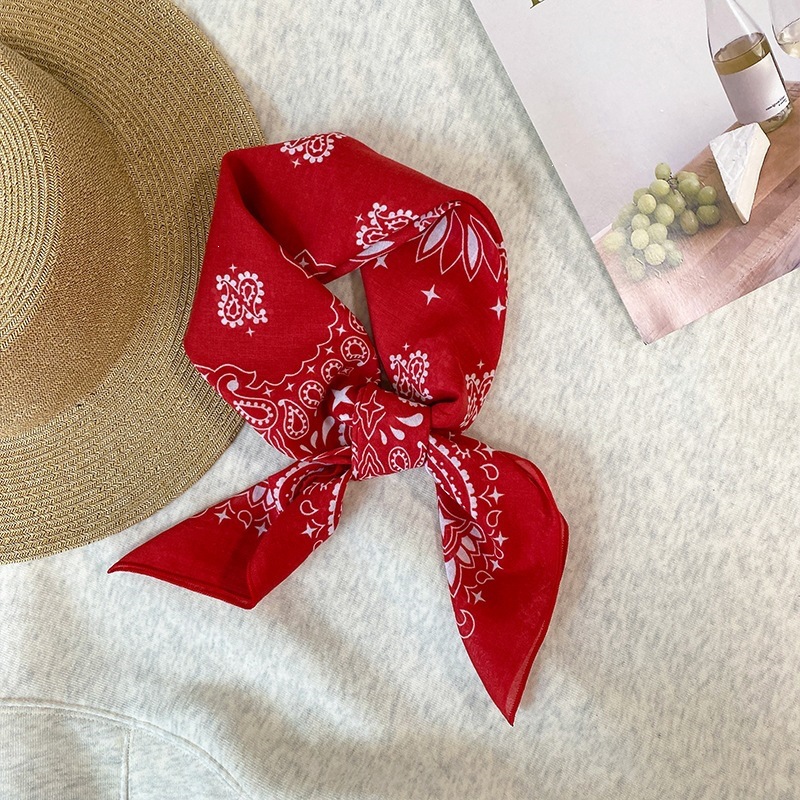 100% Cotton Square Scarf For W - Bandana Cotton avis et prix