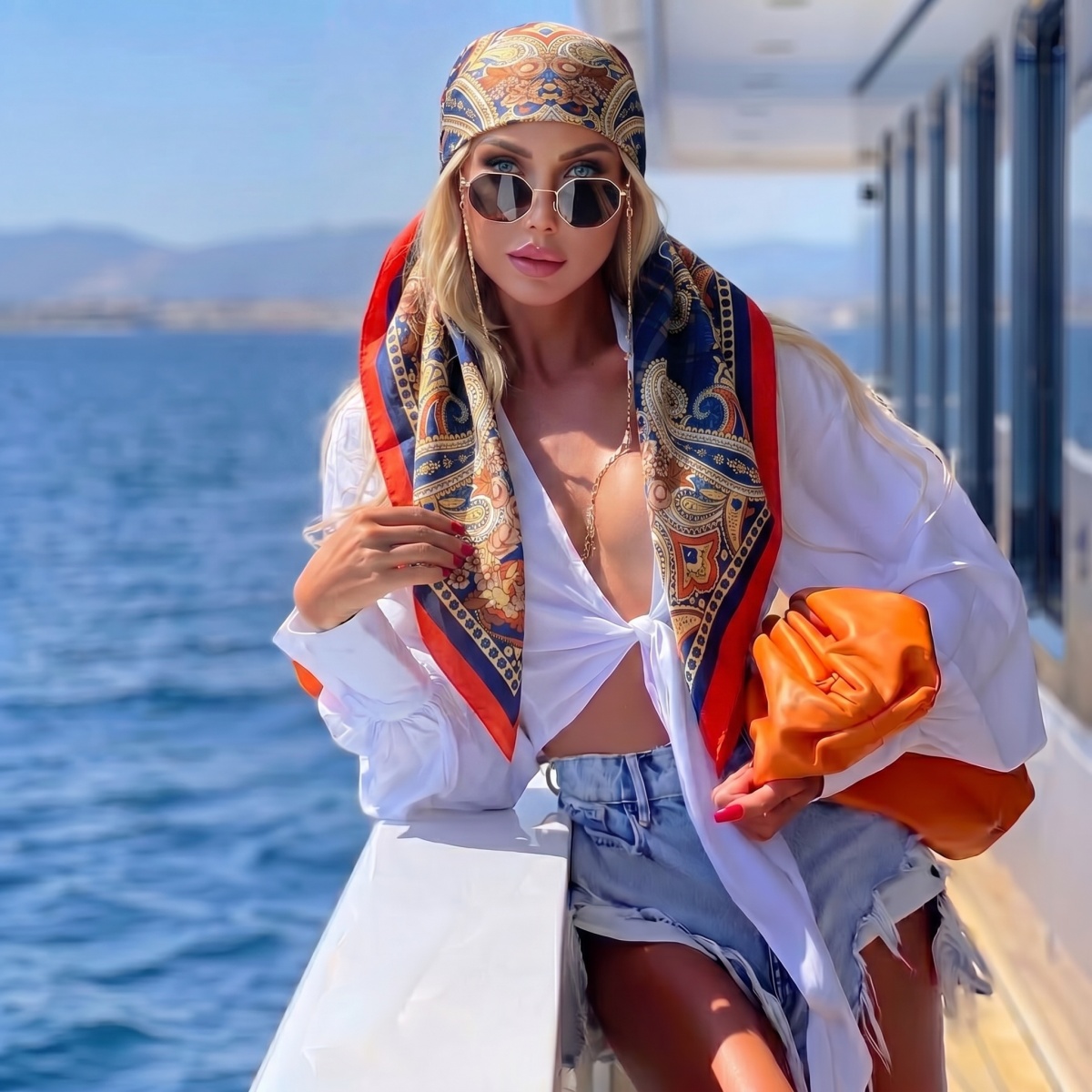 90cm New Silk Shawl Square Sca - Face Scarf Mask avis et prix