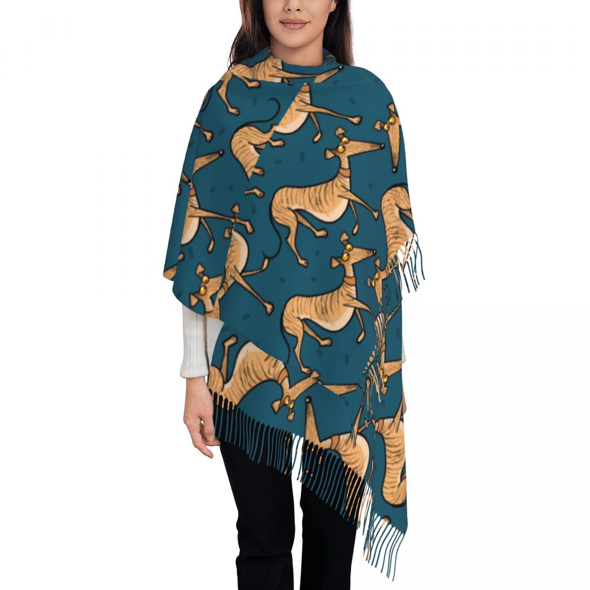 Greyhound Whippet Lurcher Dog  - Pashmina Wrap Large avis et prix