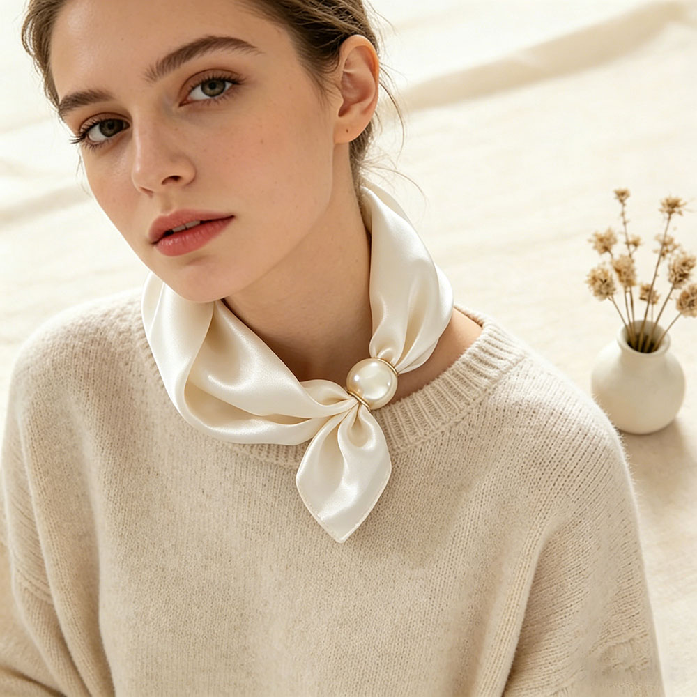 Scarf Chain Silk Lazy Magnetic - Ascot Neck Scarf avis et prix