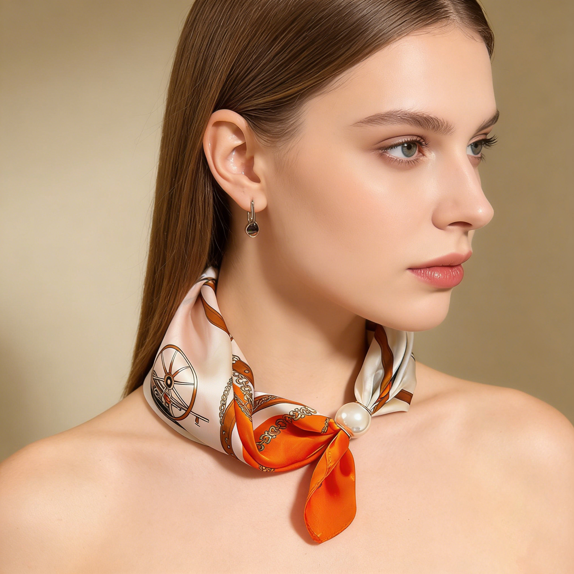 Scarf Chain Silk Lazy Magnetic - Ascot Neck Scarf avis et prix
