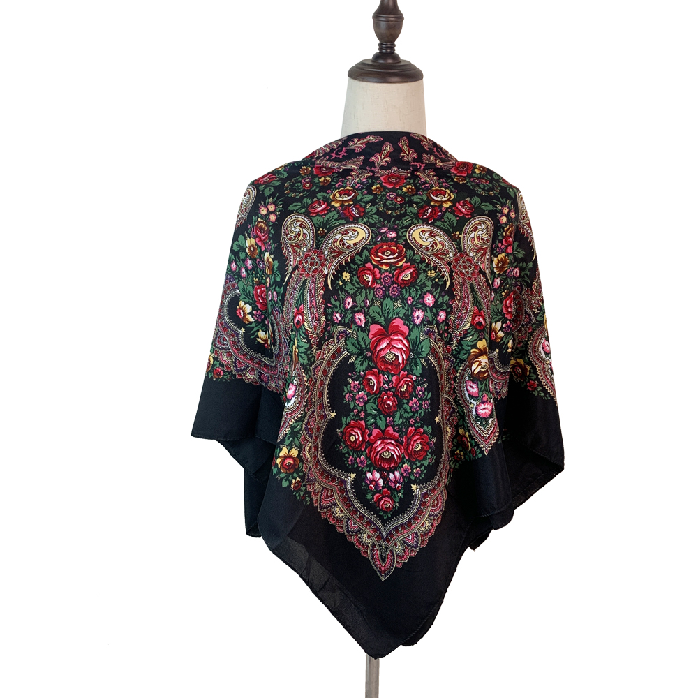 100*100cm Russian Square Scarf - Bandana Cotton avis et prix