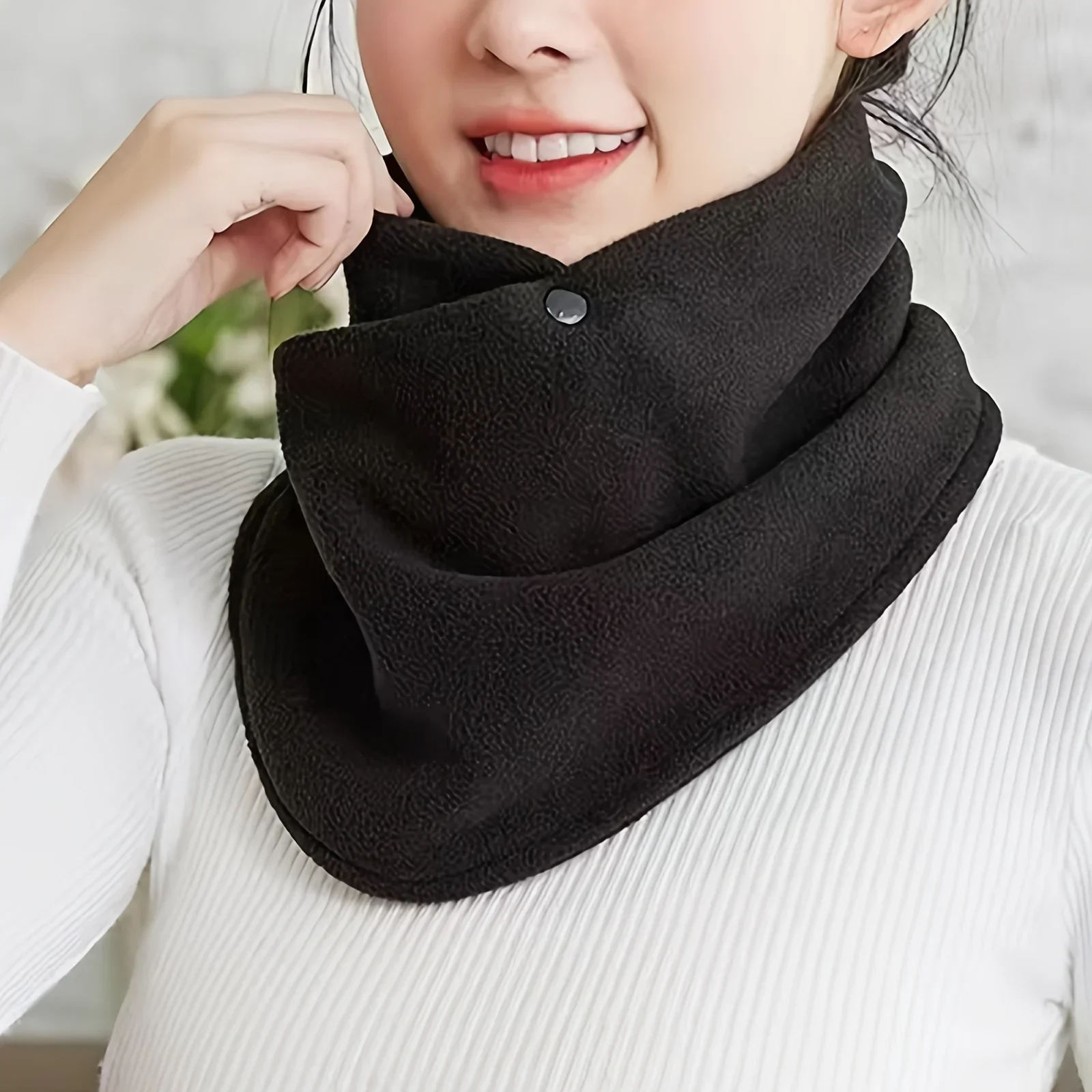 New Lamb Fleece for Women Scar - Ascot Neck Scarf avis et prix