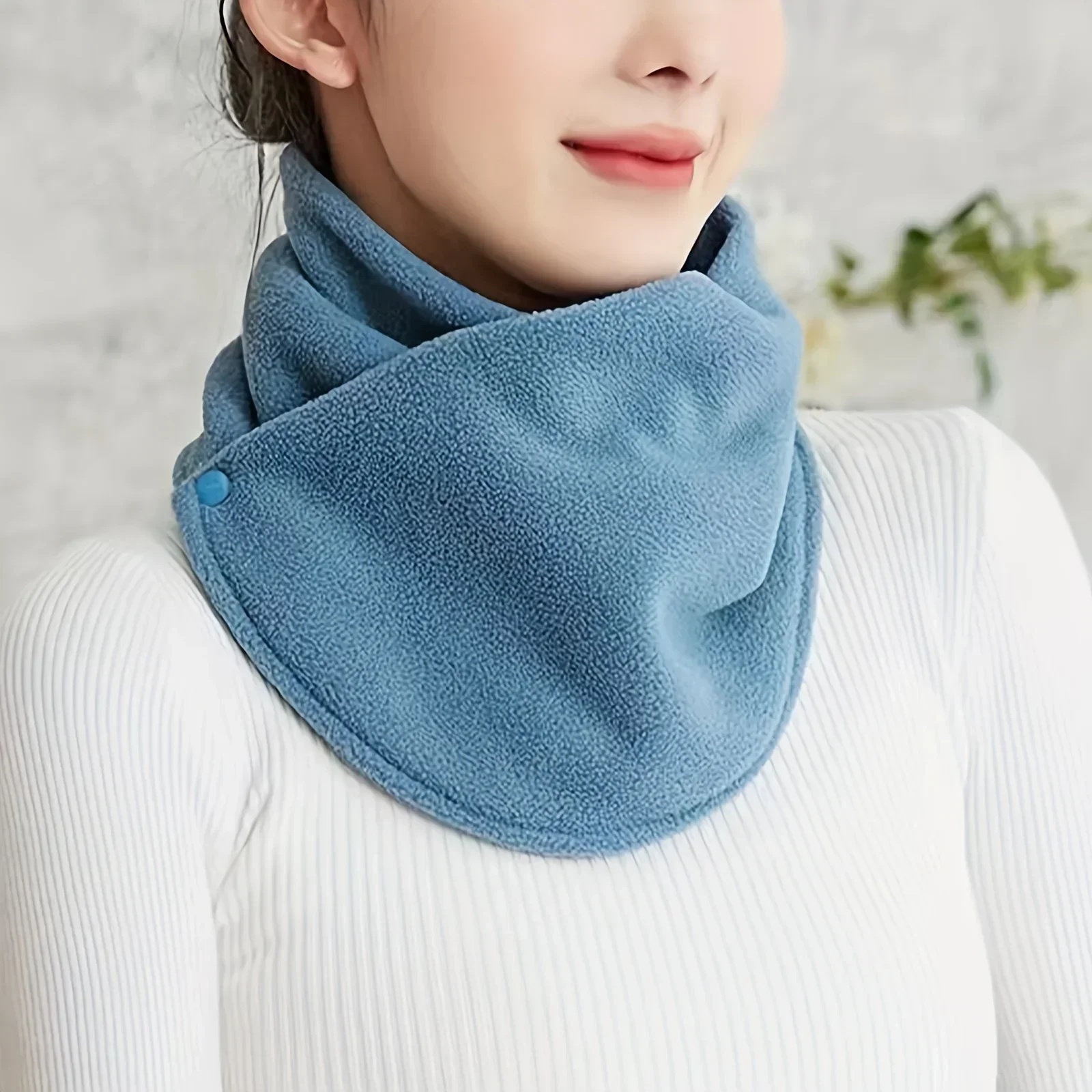 New Lamb Fleece for Women Scar - Ascot Neck Scarf avis et prix