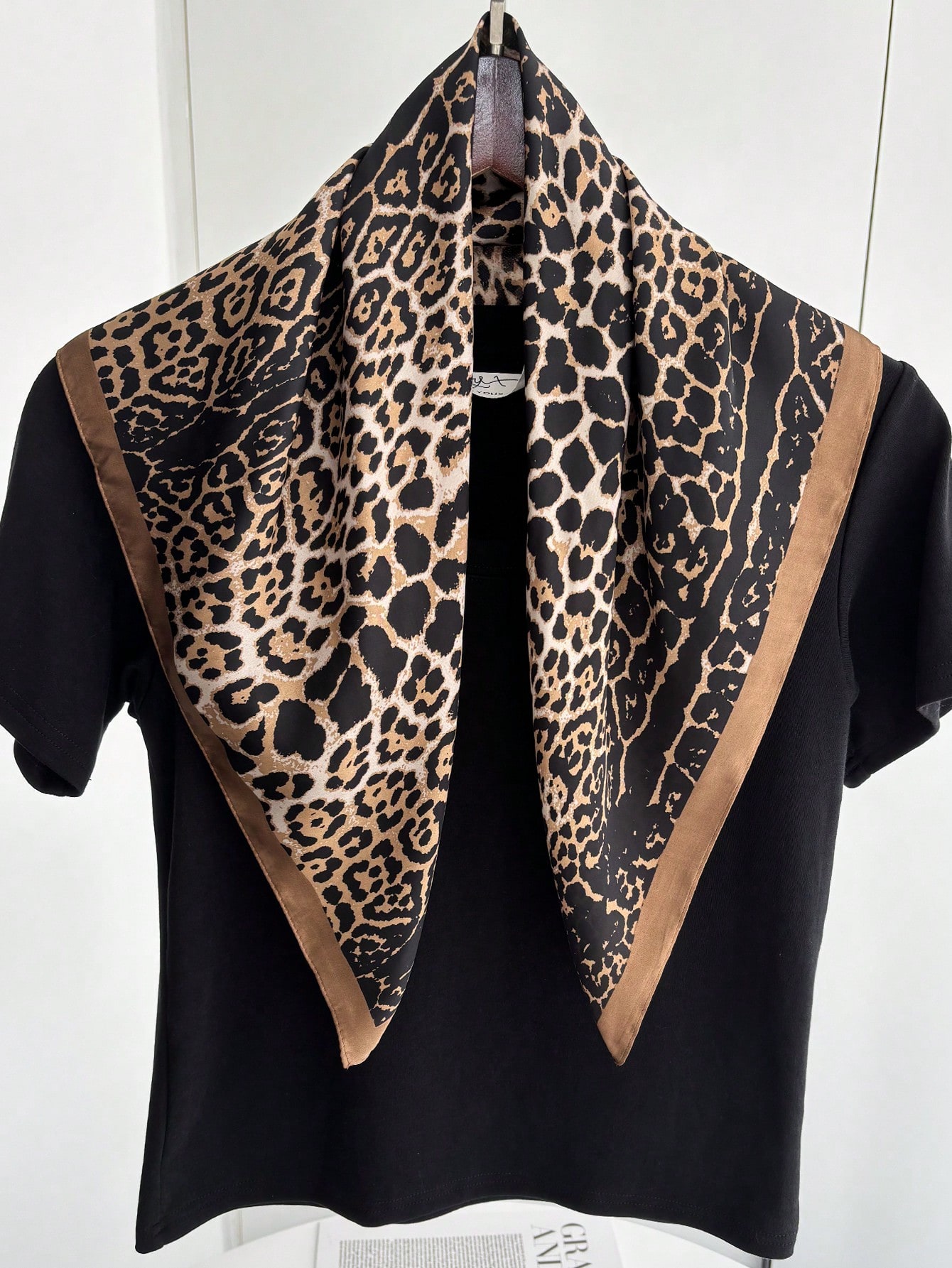 1pc Luxury Brand Leopard Print - Bandana Cotton avis et prix