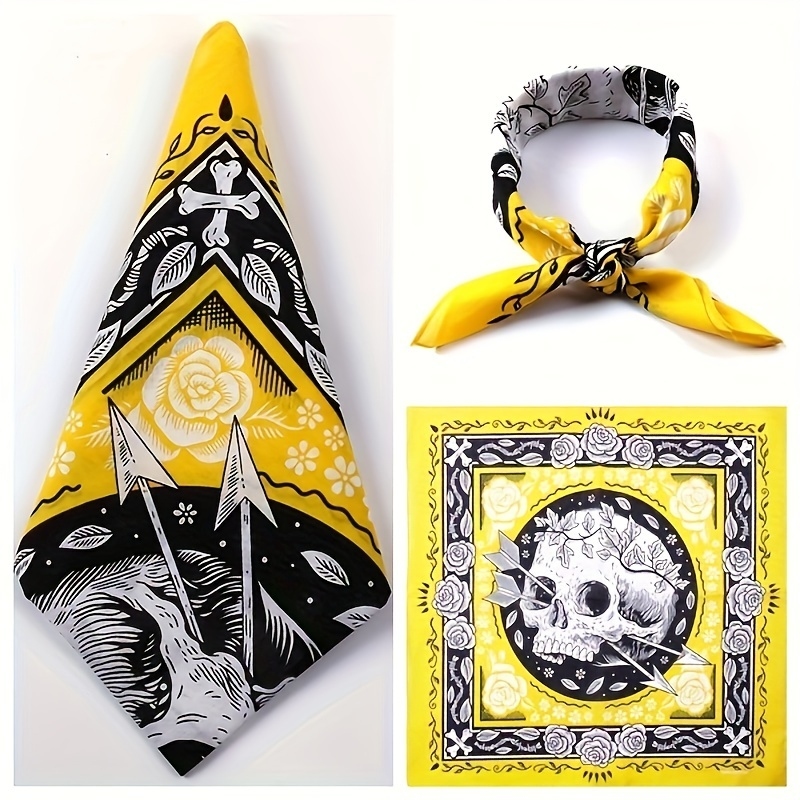 Skull Arrow Retro Headscarf Sq - Bandana Cotton avis et prix