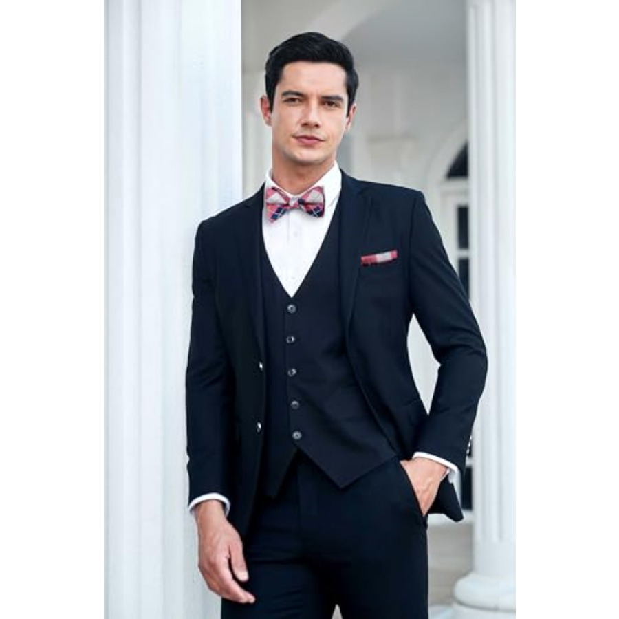 Bow Ties for Men Check Plaid S - Pocket Square Set avis et prix