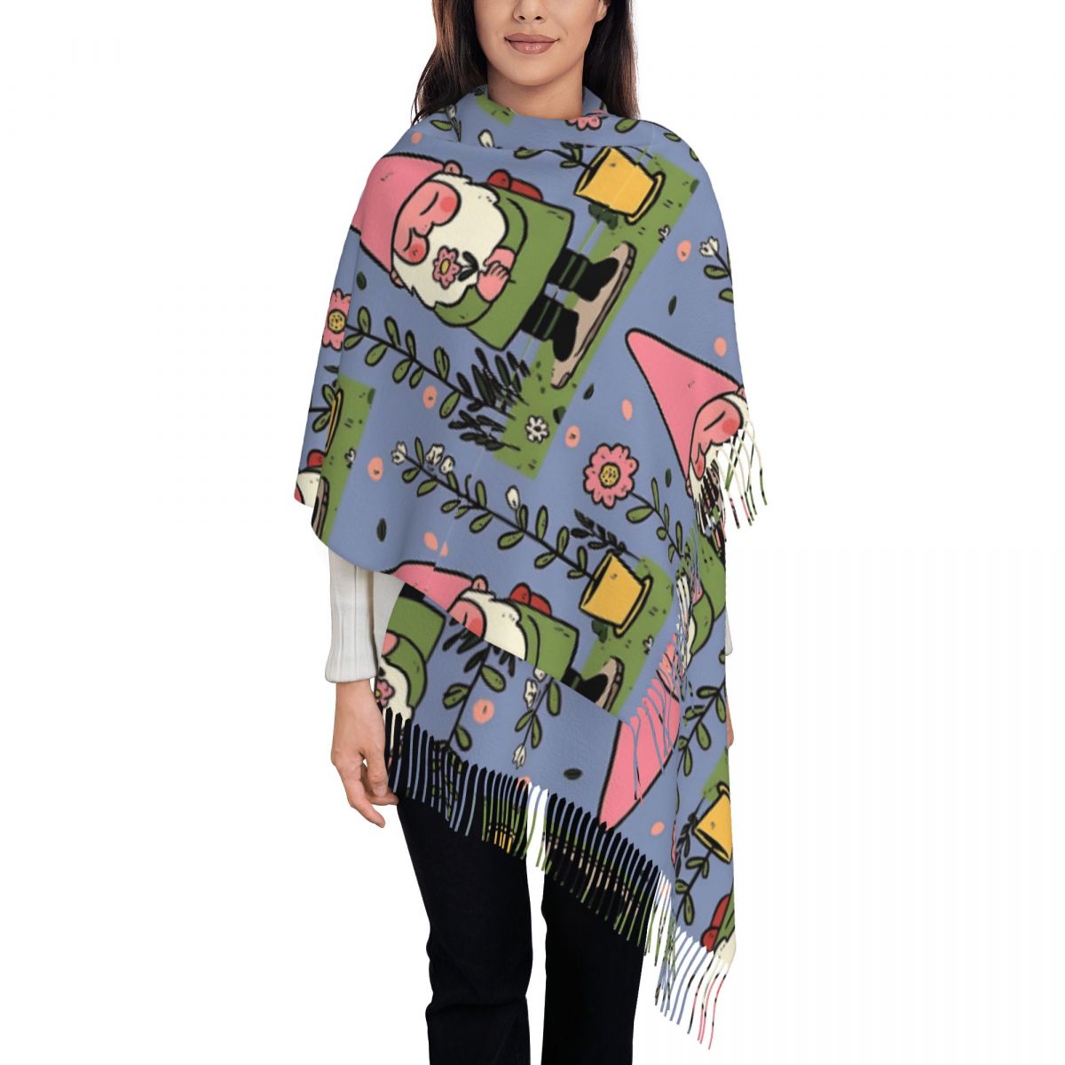 Mythical Garden Gnome Shawls W - Pashmina Wrap Large avis et prix