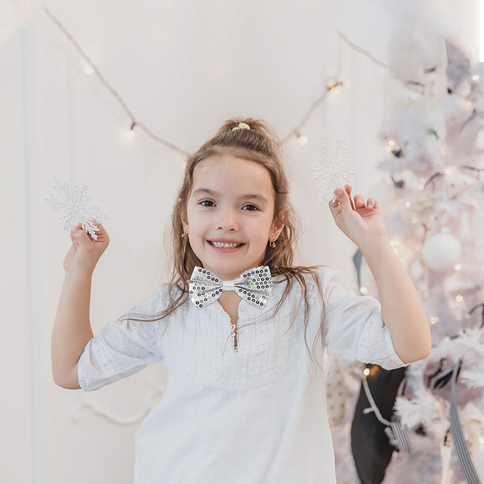 5Pcs Sequin Bow Ties for Kids  - Bow Tie Pre Tied avis et prix