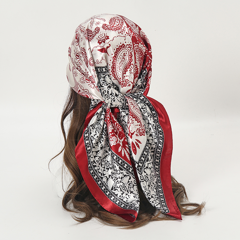 Satin Square Scarf Women Musli - Silk Neck Scarf avis et prix