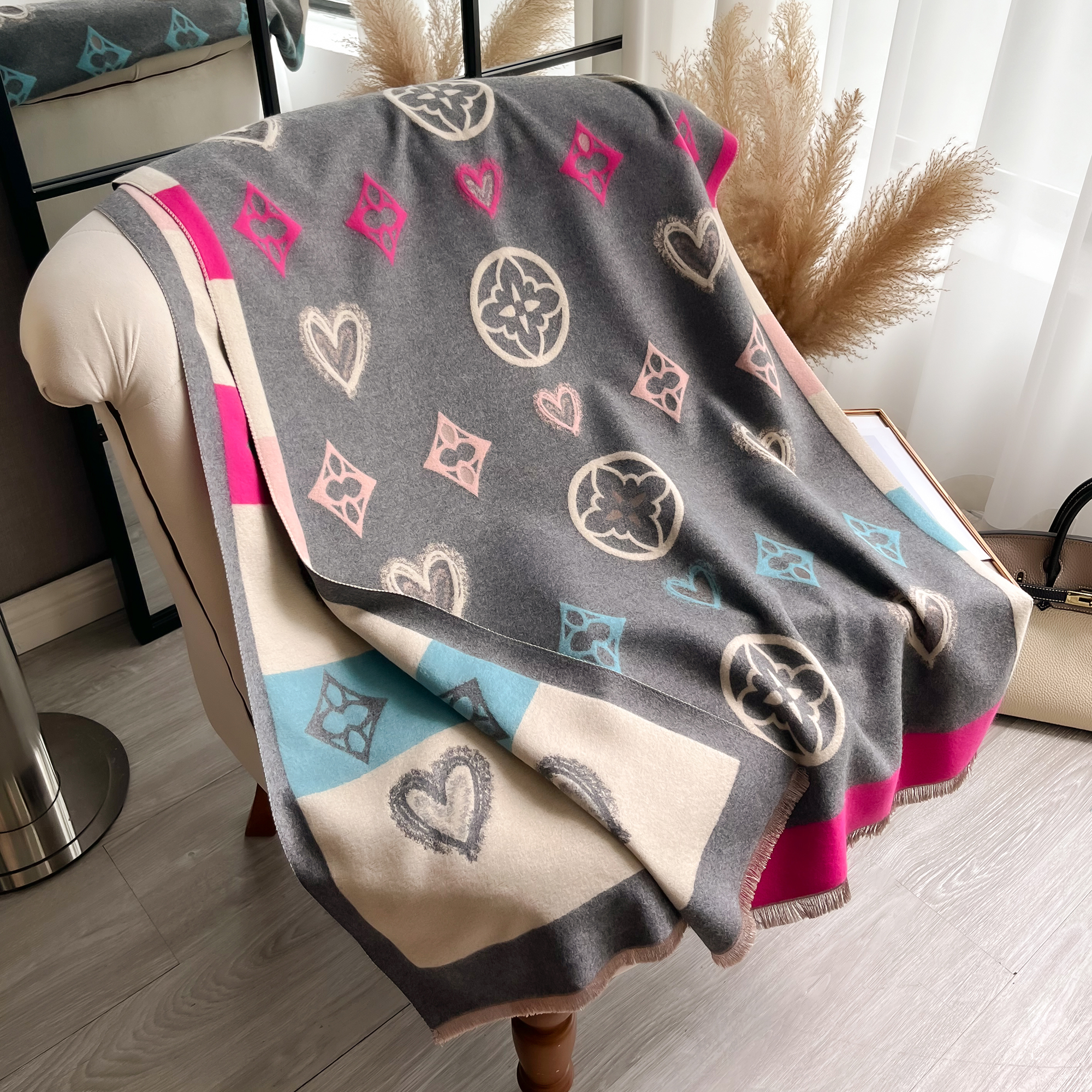 Luxury Cashmere Love Scarf Win - Woven Scarf Blanket avis et prix