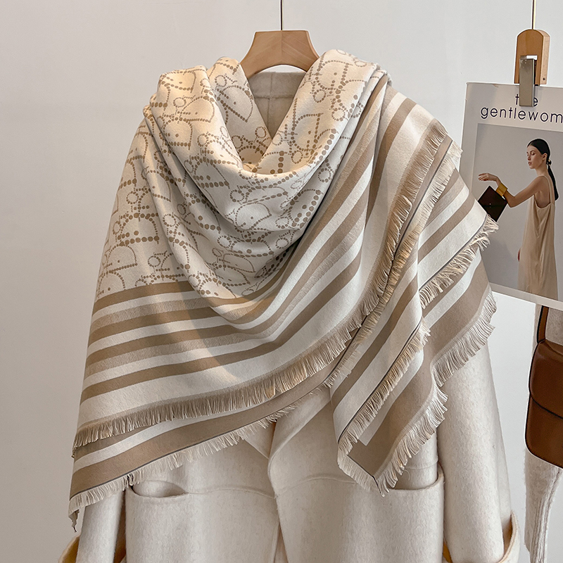 Elegant Striped Design Scarf I - Woven Scarf Blanket avis et prix