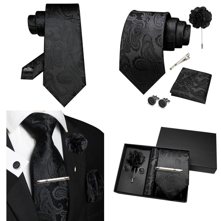Mens Paisley Tie and Pocket Sq - Pocket Square Set avis et prix