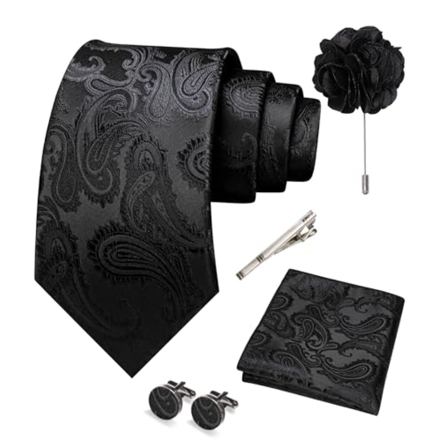 Mens Paisley Tie and Pocket Sq - Pocket Square Set avis et prix