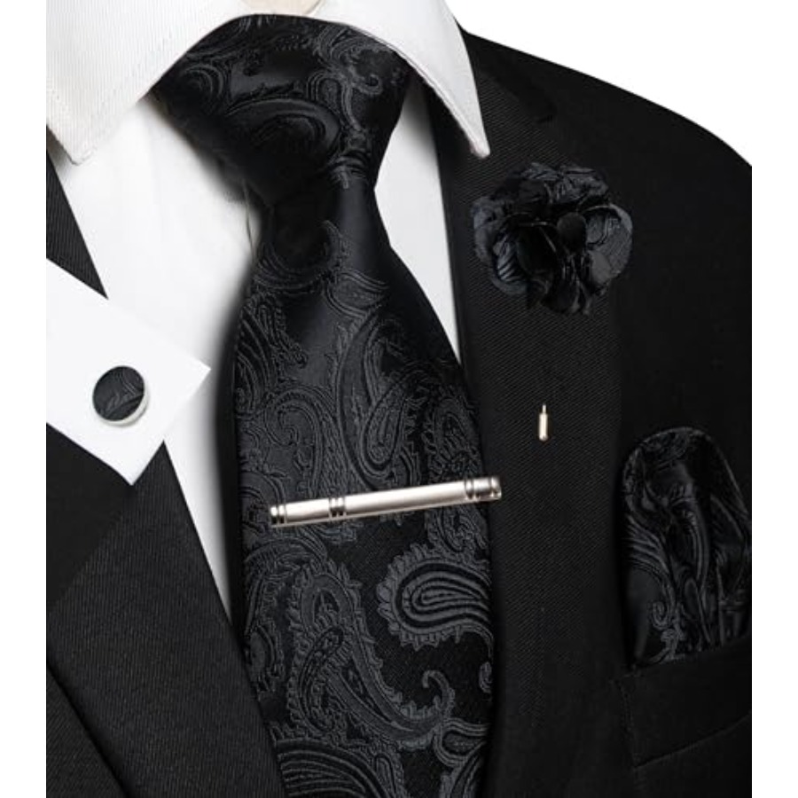 Mens Paisley Tie and Pocket Sq - Pocket Square Set avis et prix